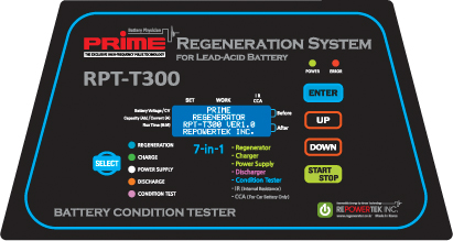 Prime Battery Condition Tester And Regenerator Rpt T300
